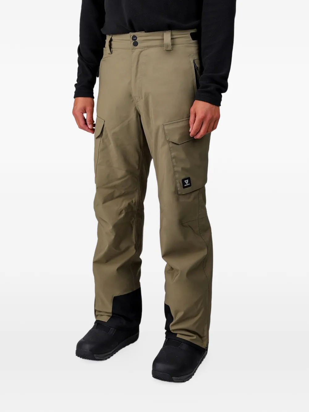 Brunotti Footrail cargobroek met logo-patch Groen