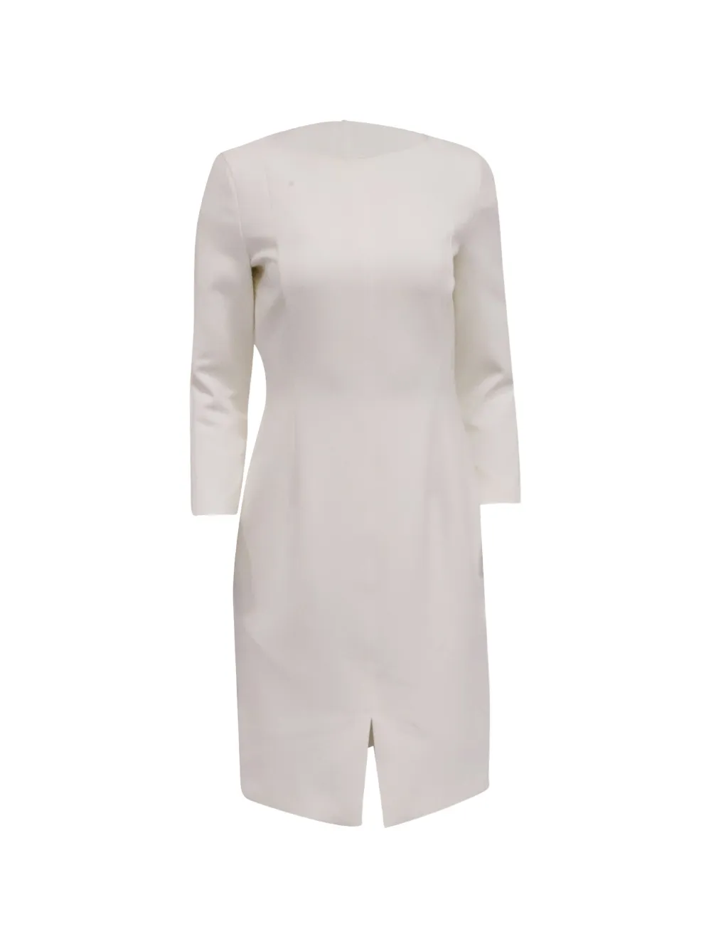 BOSS 2020s crew-neck long-sleeve midi dress - Bianco