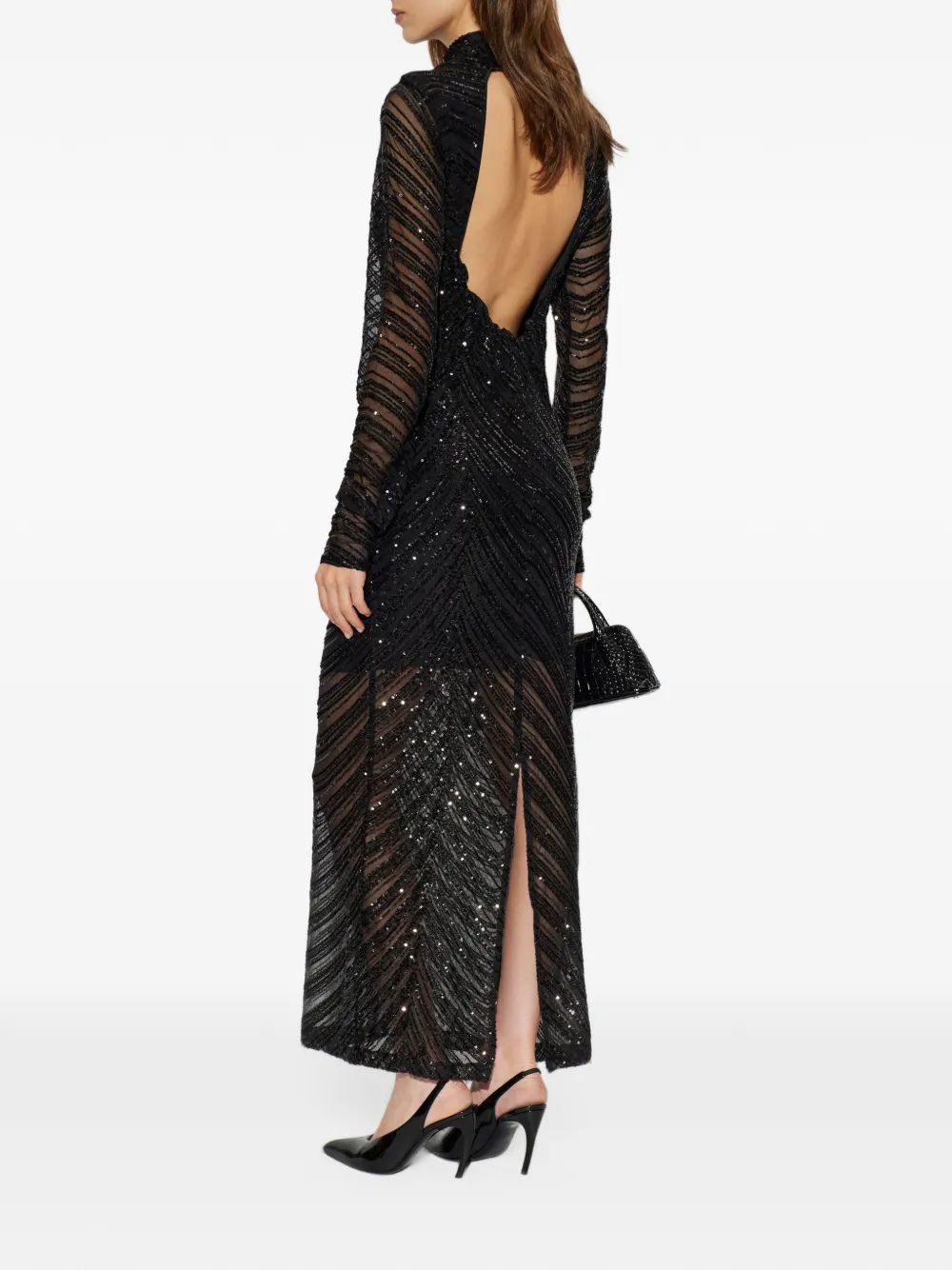 Gestuz Gzseyla sequin-embellished maxi dress Zwart