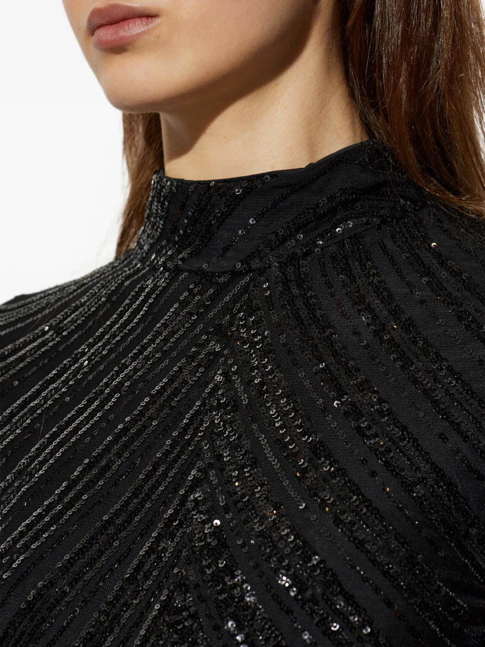 Gestuz Gzseyla sequin-embellished maxi dress Zwart