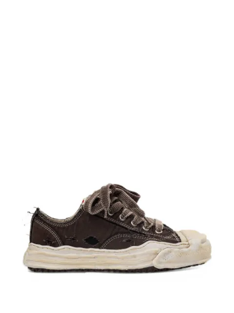 Maison MIHARA YASUHIRO "Hank" OG sole ripped overdye canvas low-top sneakers