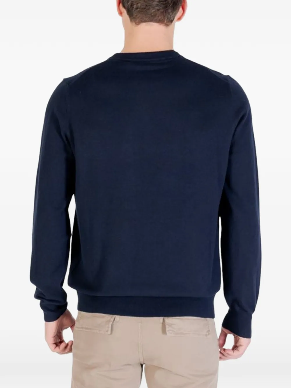 Lyle & Scott logo-patch sweater Blauw