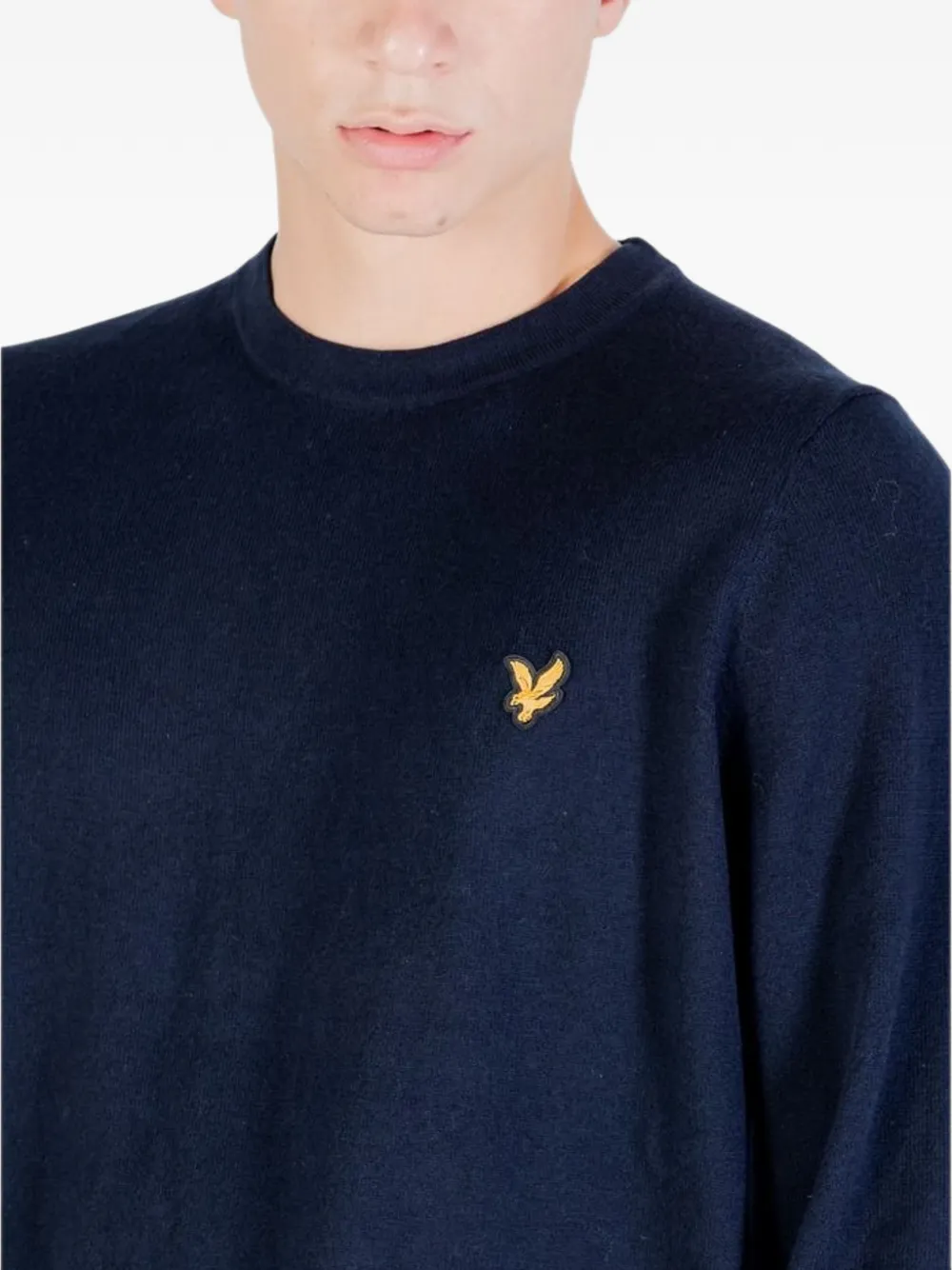 Lyle & Scott logo-patch sweater Blauw