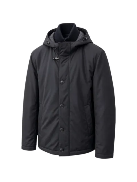 Fay Giubbino gabardine-hooded padded jacket