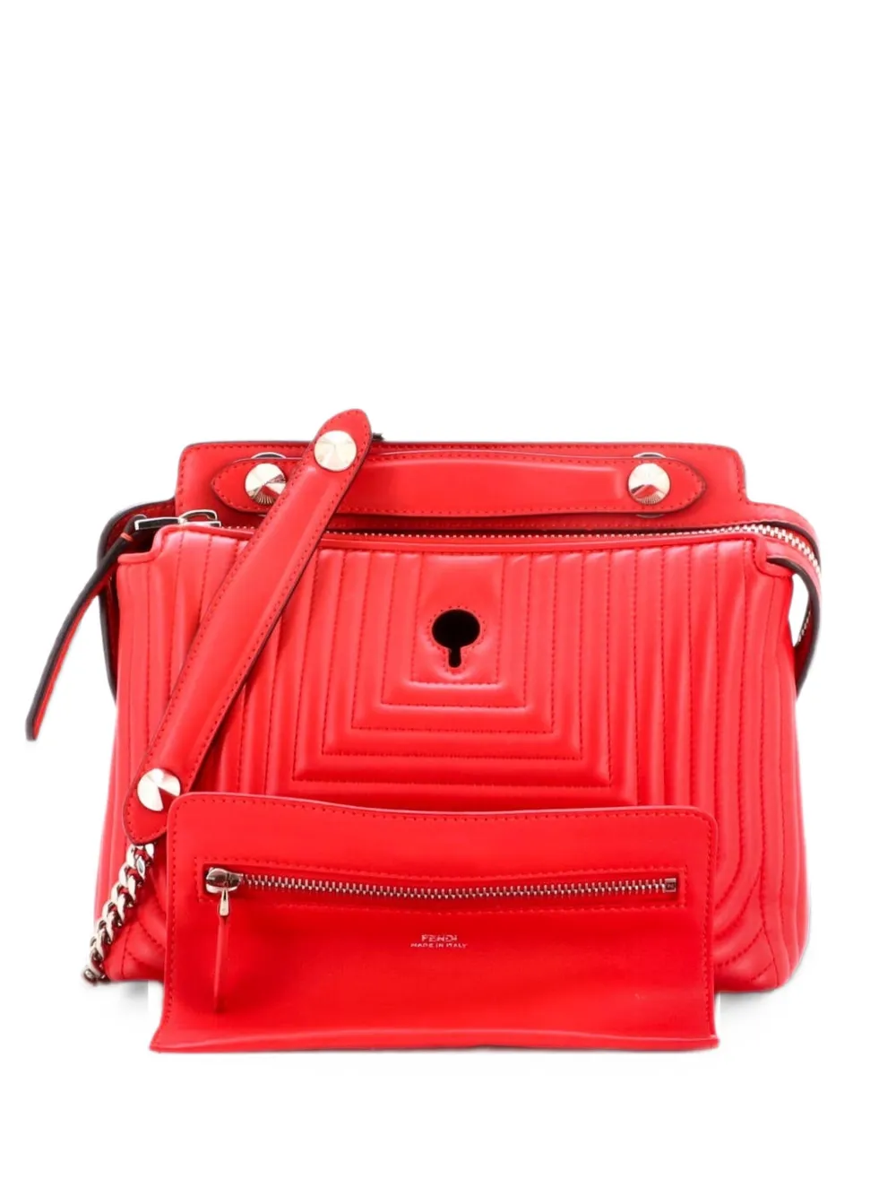 Fendi Pre-Owned DotCom Click Quilted Leather Small shoulder bag - Red