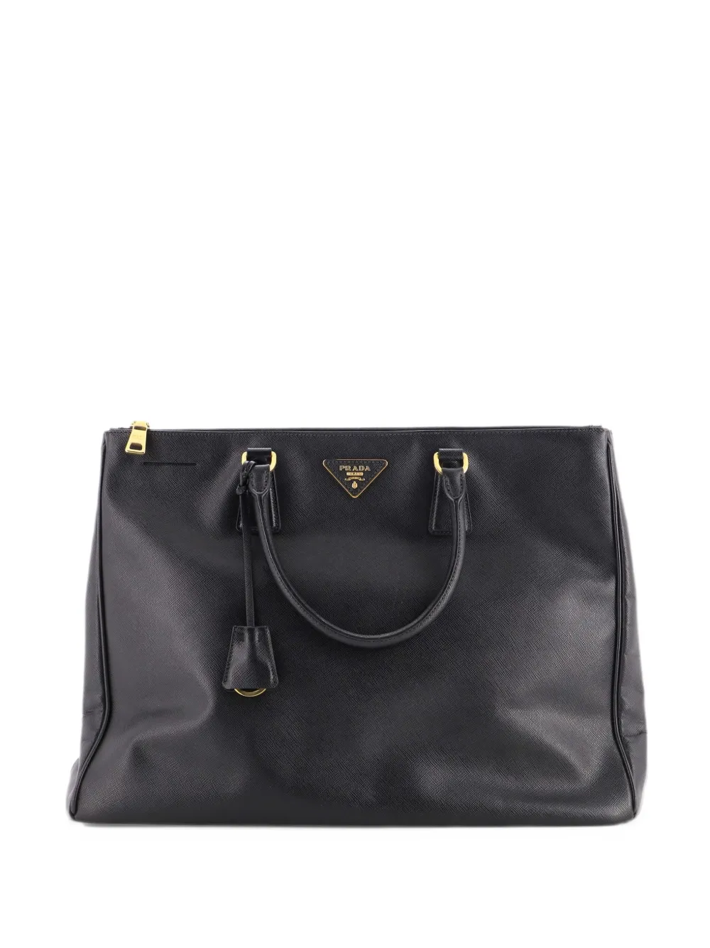 Prada Pre-Owned Double Zip Lux Saffiano Leather XL tote bag - Black