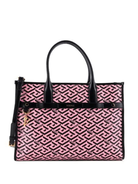Versace Pre-Owned Top Handle La Greca Signature Coated Canvas Medium tote bag