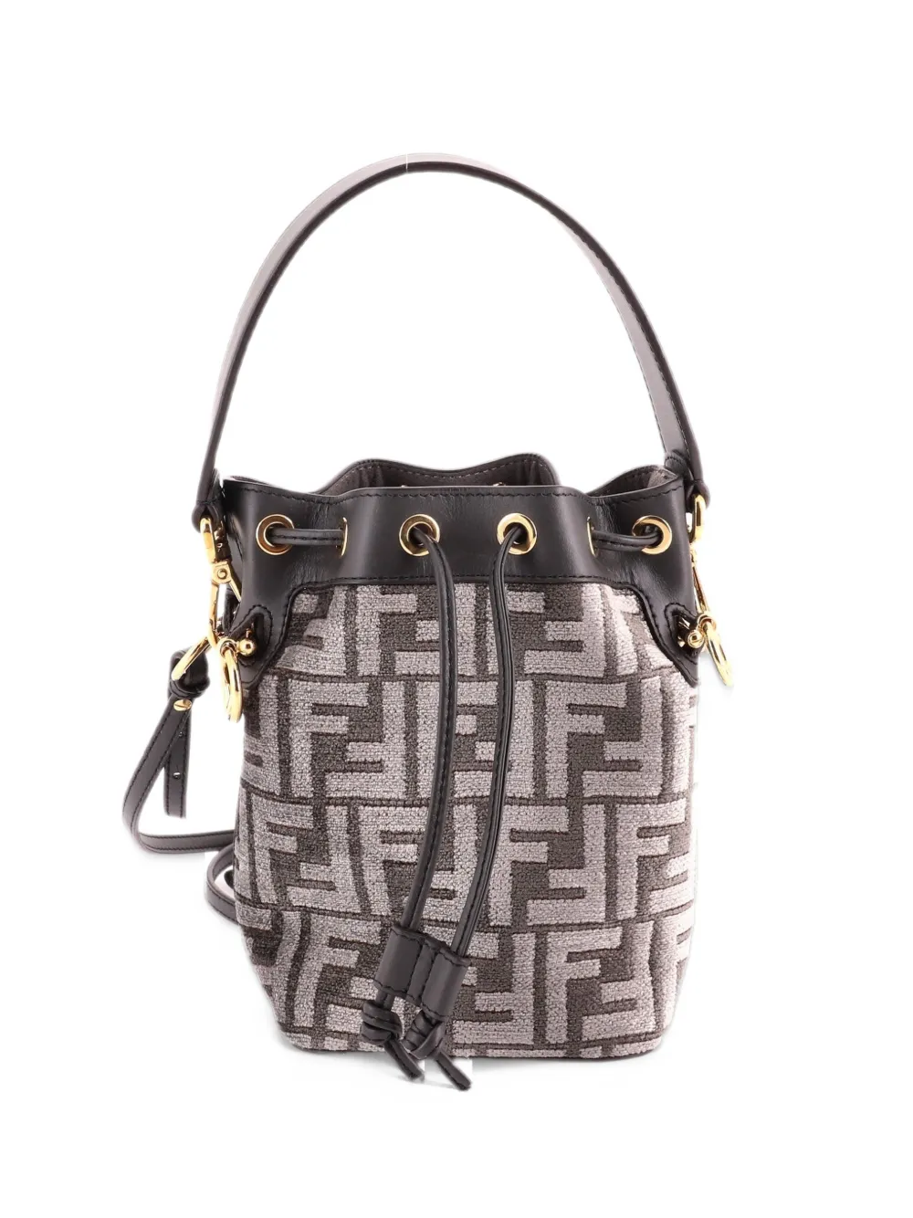 Fendi Pre-Owned Mon Tresor Zucca Tapestry Mini bucket bag - Grey