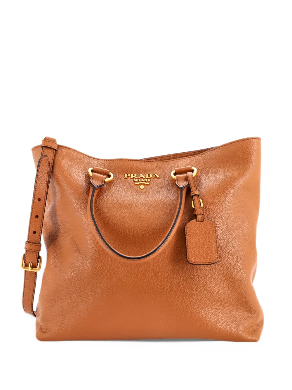 Prada Pre-Owned Convertible Shopper Vitello Daino Large tote bag - Brown