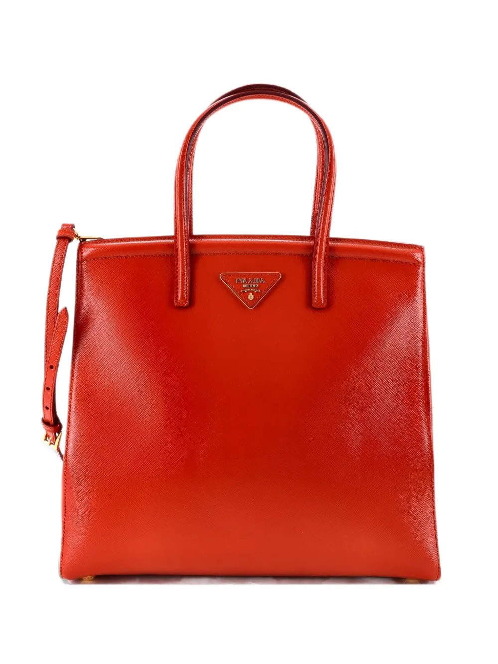 Prada Pre-Owned Slim Convertible Vernice Saffiano Leather Medium tote bag - Arancione