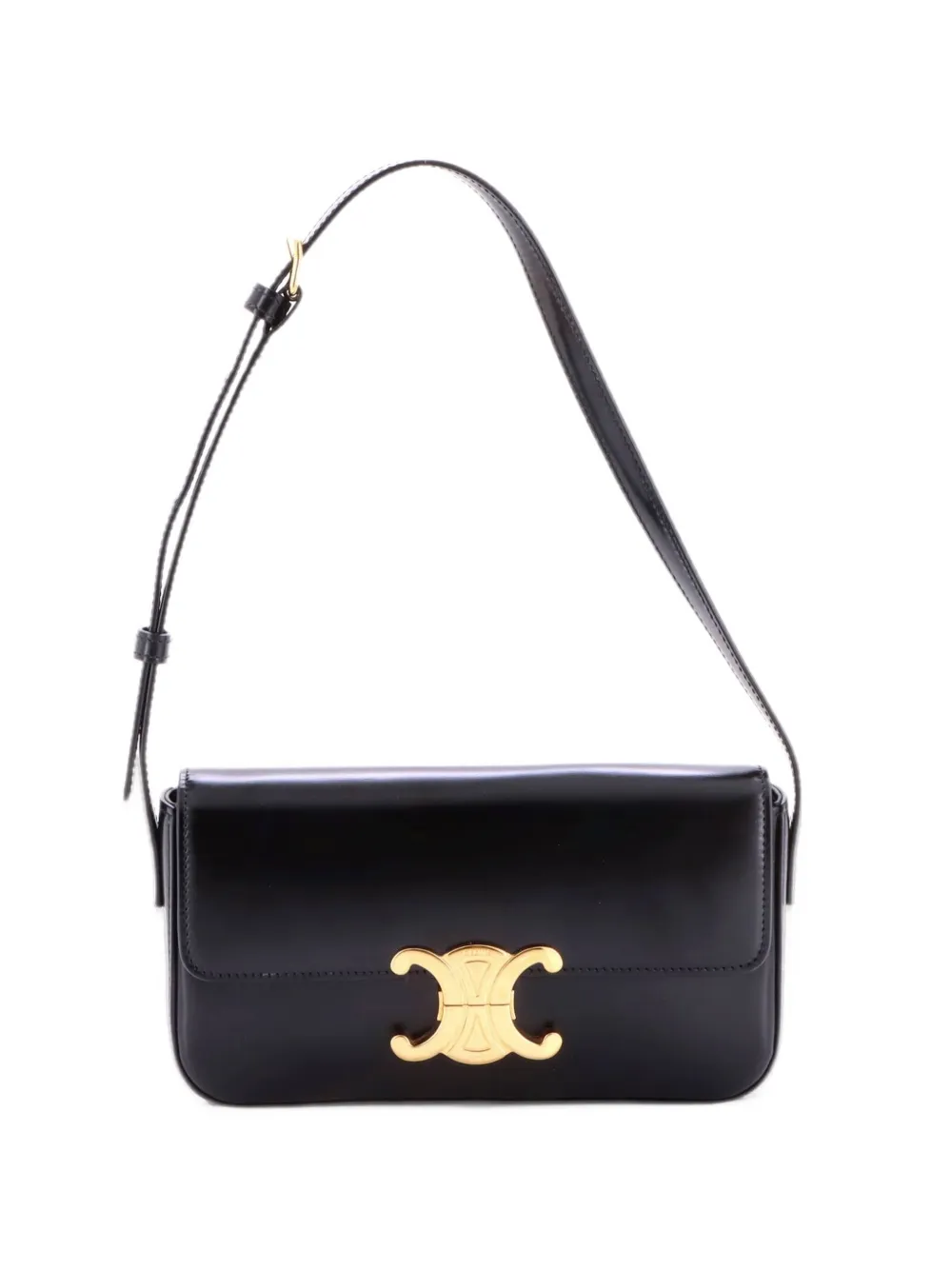 Celine Pre-Owned Triomphe East-West Smooth Calfskin shoulder bag - Nero