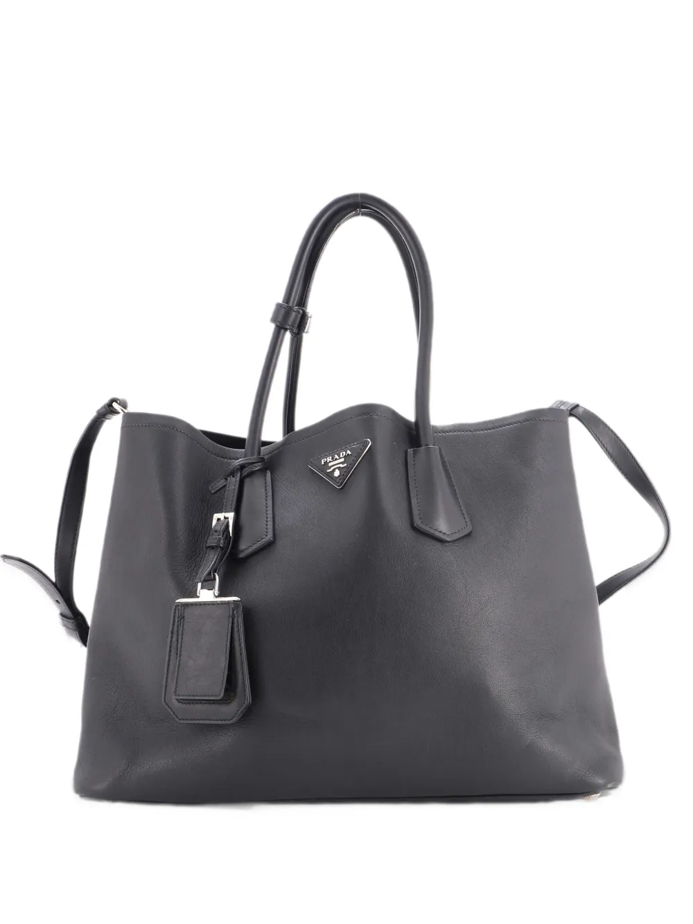 Prada Pre-Owned Cuir Double Leather Large tote bag - Black