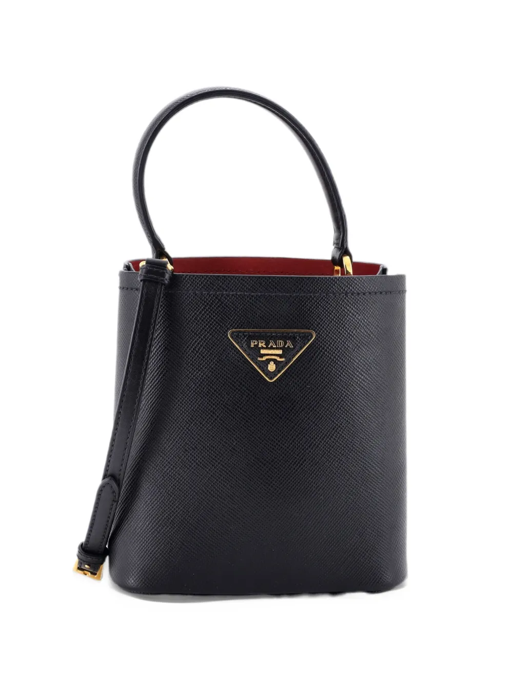 Prada Pre-Owned Panier Saffiano Leather Small bucket bag - Black