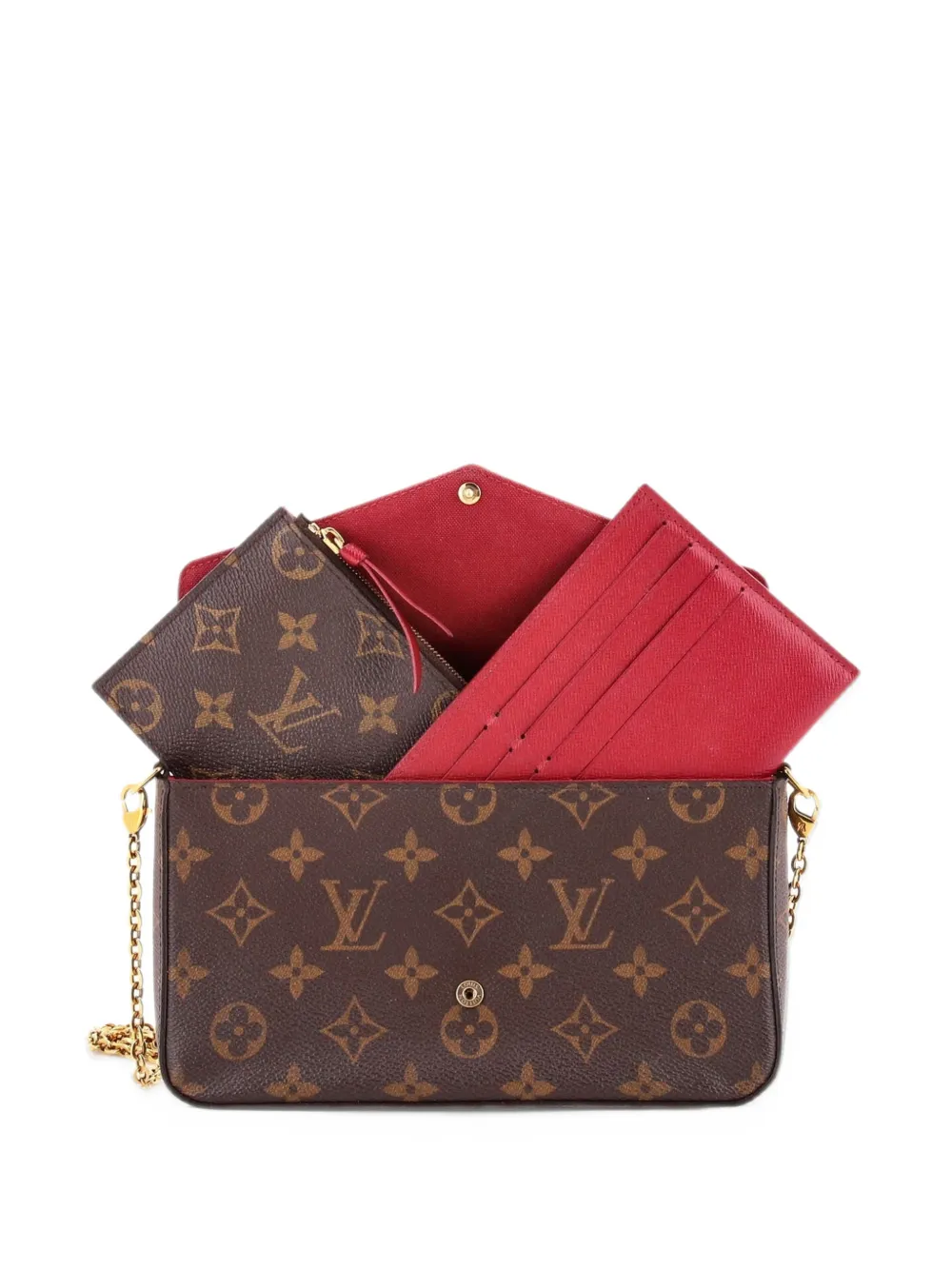 Louis Vuitton Pre-Owned Felicie Pochette Monogram Canvas crossbody bag - Brown