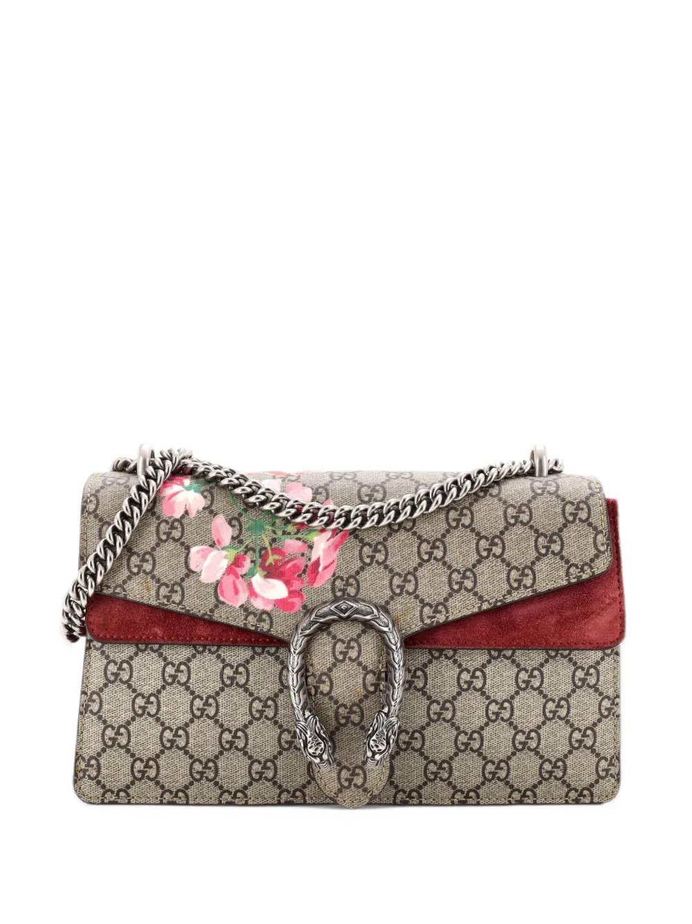 Gucci Pre-Owned Dionysus Bag Blooms Print GG Coated Canvas Small shoulder bag - Marrone
