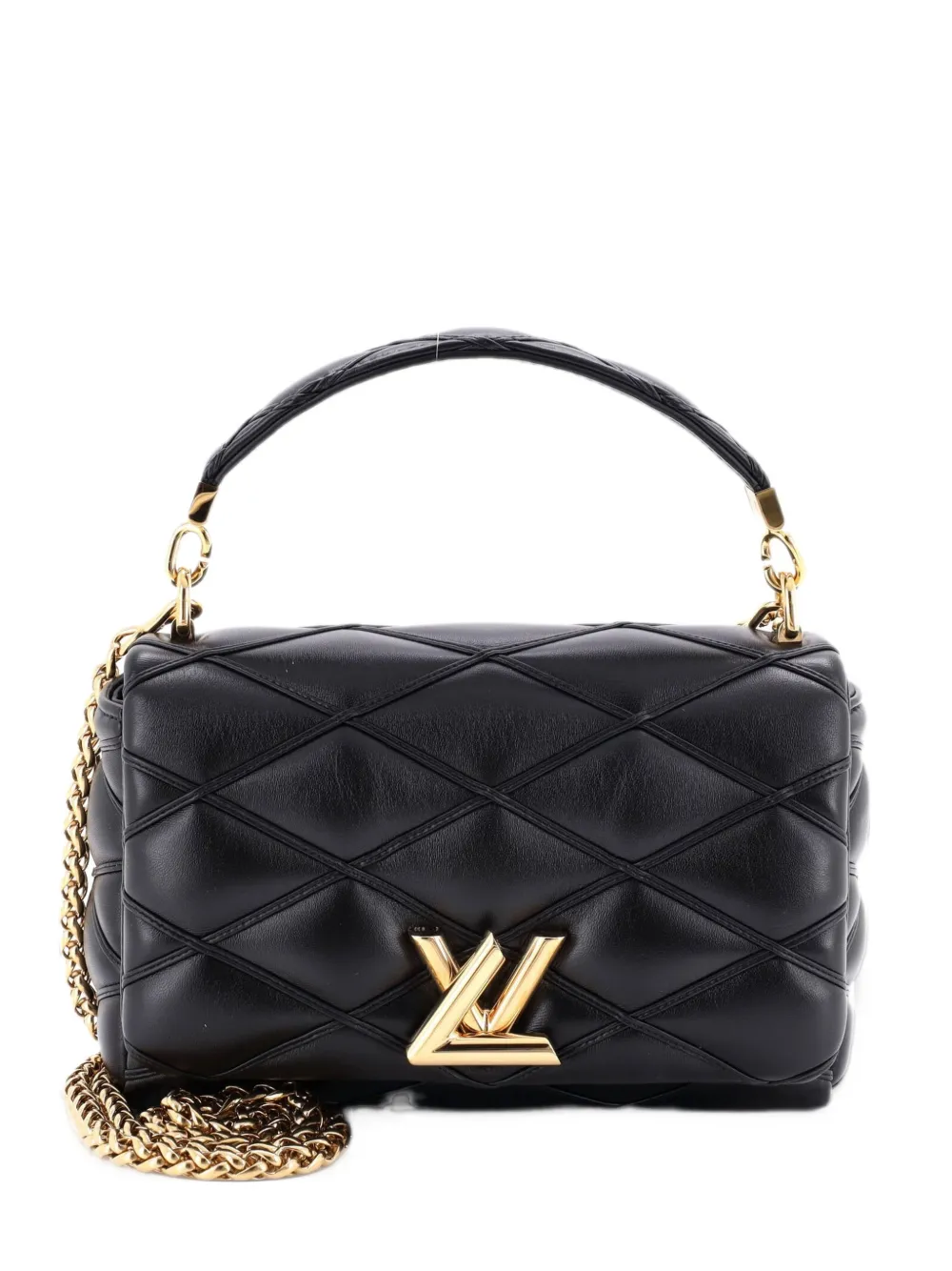 Louis Vuitton Pre-Owned GO-14 Top Handle NM Handbag Malletage Leather MM crossbody bag - Black