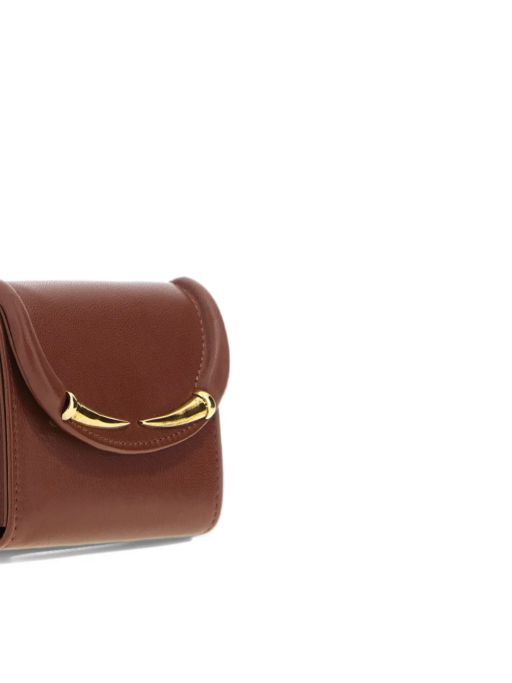 Roberto Cavalli fang-detail leather wallet Bruin