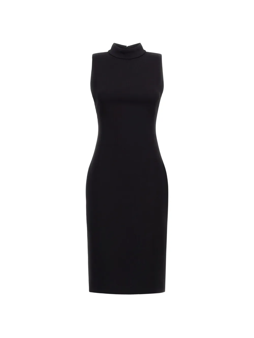 Roberto Cavalli high-neck sleeveless fitted midi dress Zwart