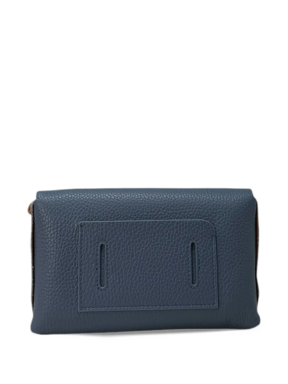 Zanellato Kleine Lettera Daily clutch van leer met textuur Blauw