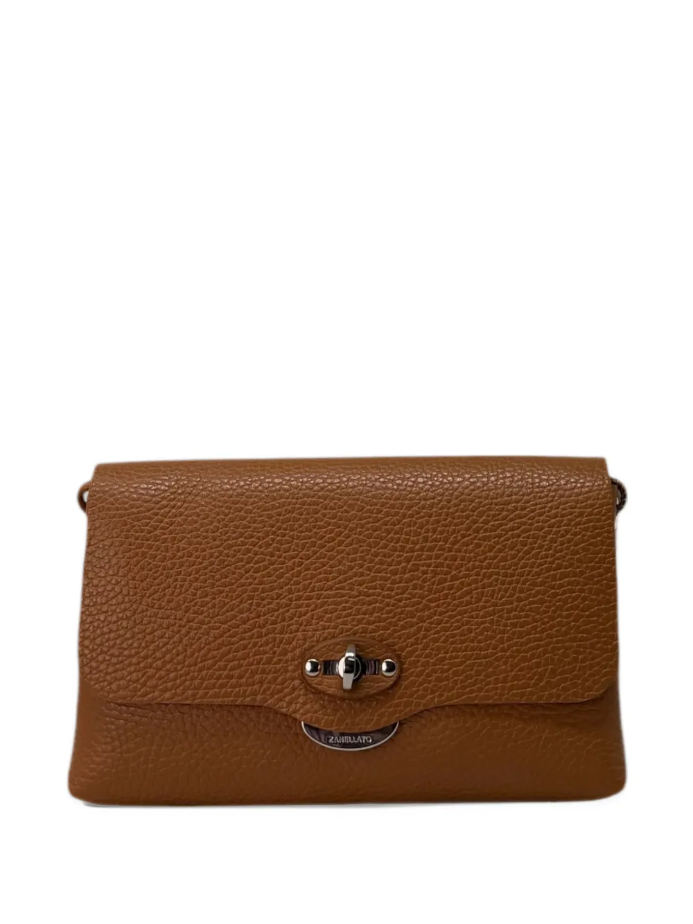 Zanellato Kleine Lettera Daily clutch met draaislot Bruin
