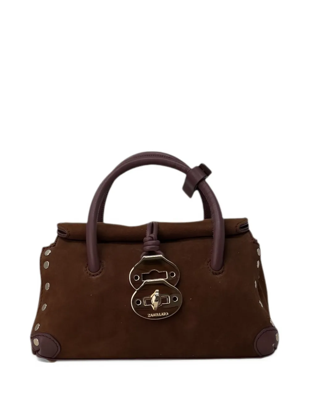 Zanellato Kleine Dotta Zashmere Baby shopper verfraaid met studs Bruin
