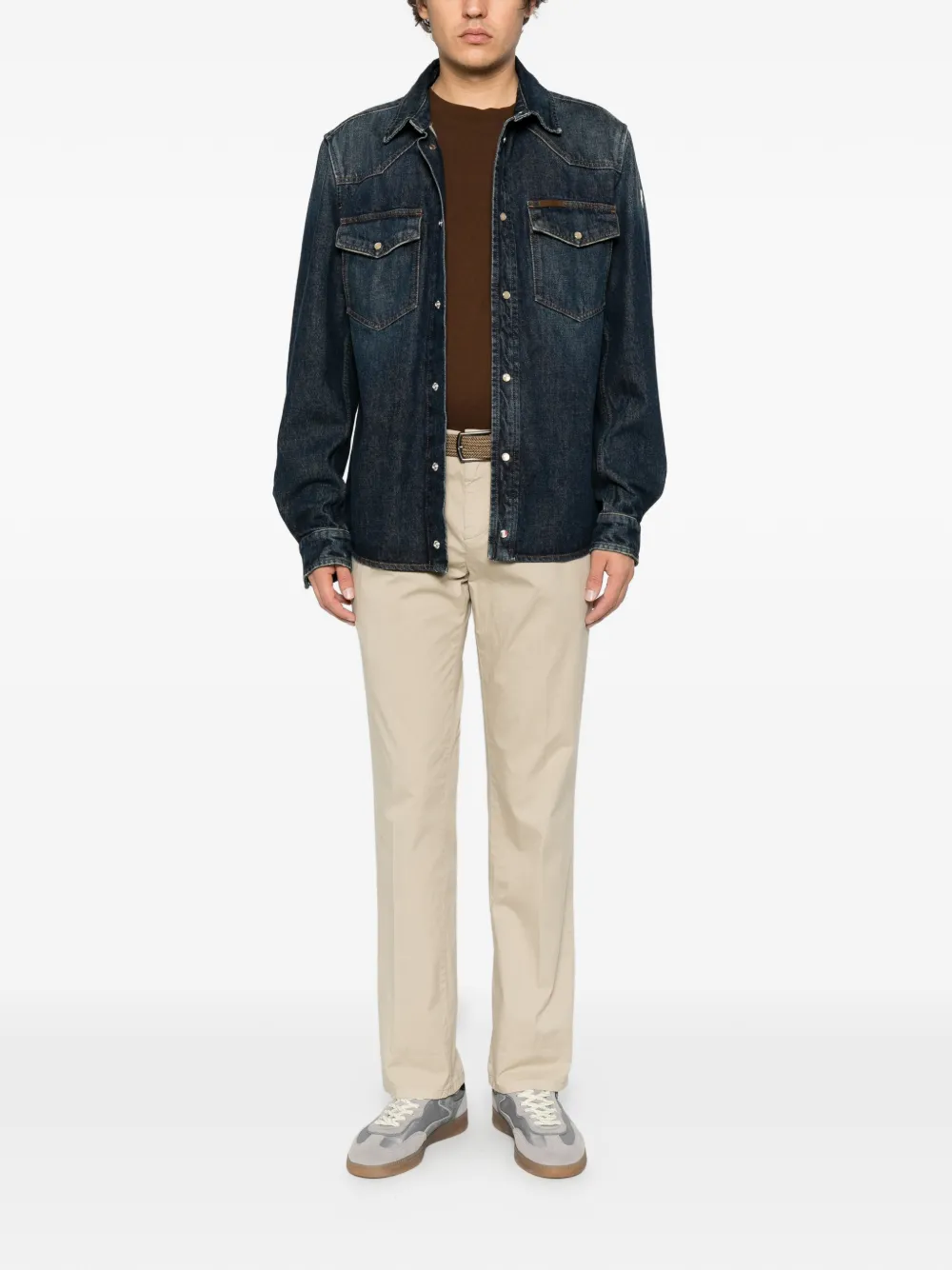 DONDUP Gaubert chino met rechte pijpen Beige