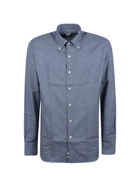 Orian gingham-check button-down shirt