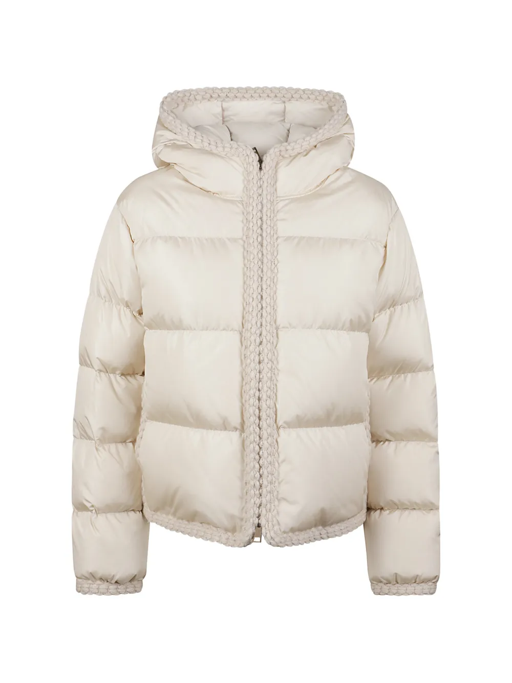 Moncler Evocateur hooded short down jacket Beige