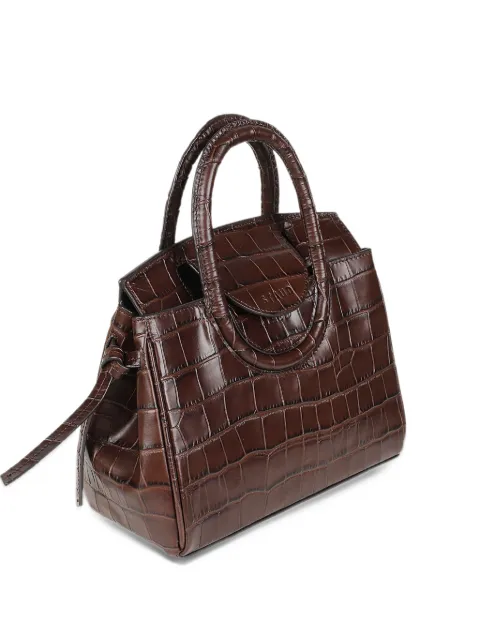 STAUD croc-effect leather tote bag