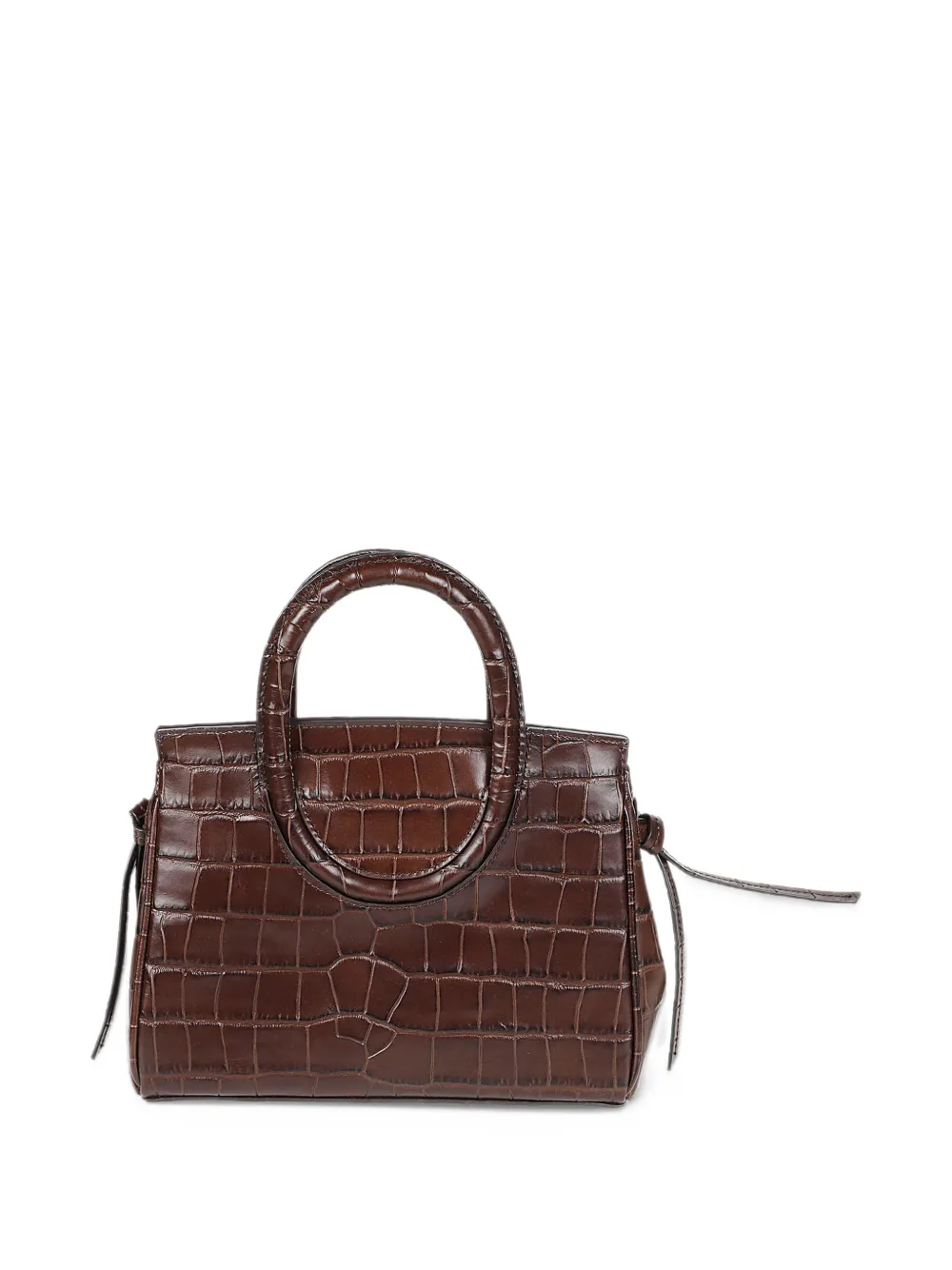 STAUD croc-effect leather tote bag Bruin