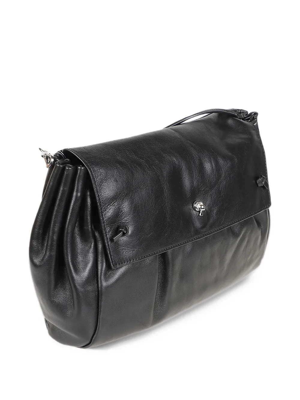 STAUD Cy Convertible leather cross body bag Zwart