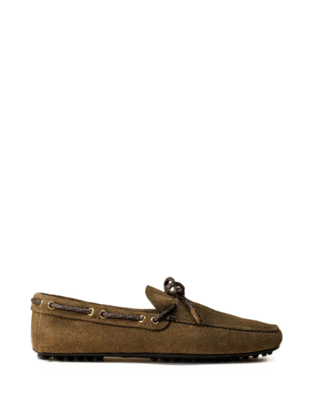 Car Shoe suede bow-detail loafers - Verde