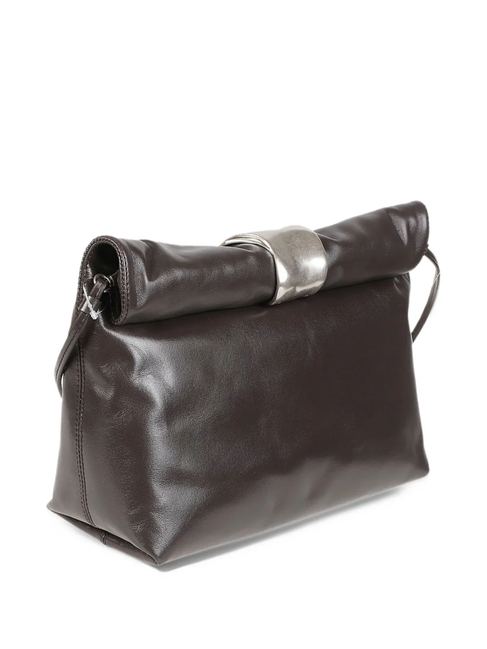 STAUD Cuff sculptural-plaque leather cross body bag Bruin