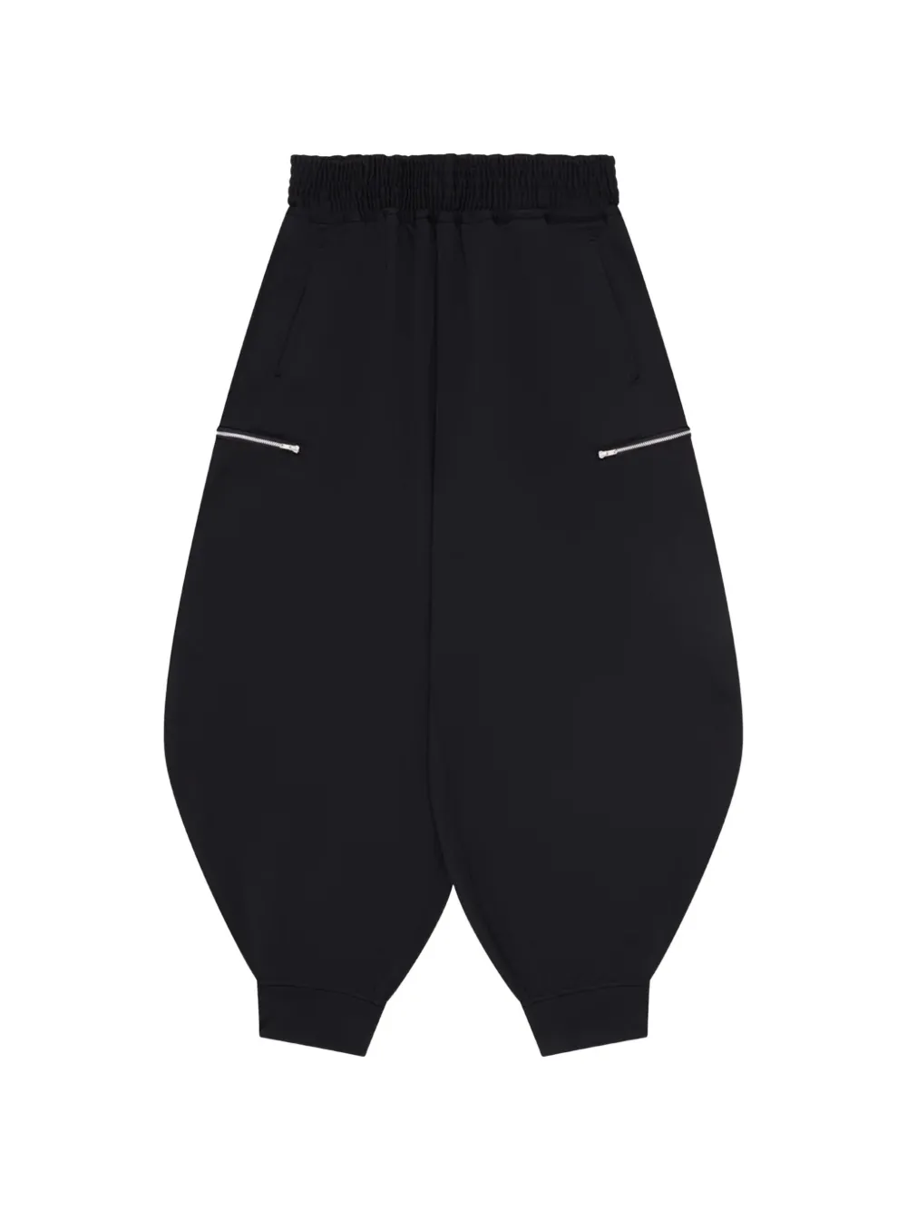 Black Comme Des Garçons zip-detail balloon track pants - Nero