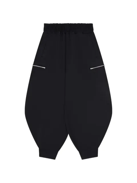 Black Comme Des Garçons zip-detail balloon track pants