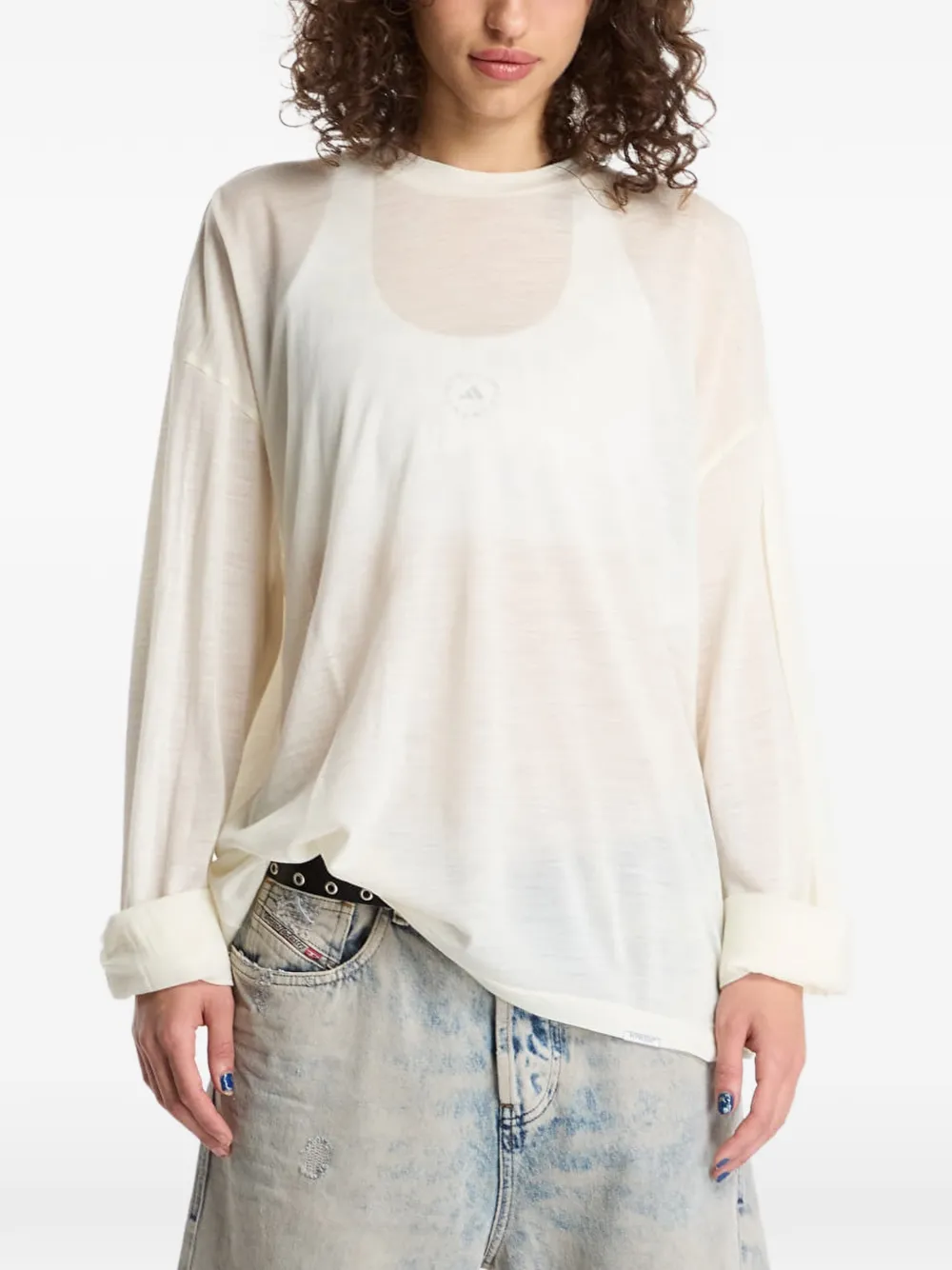 Represent Thermal long-sleeve T-shirt Beige