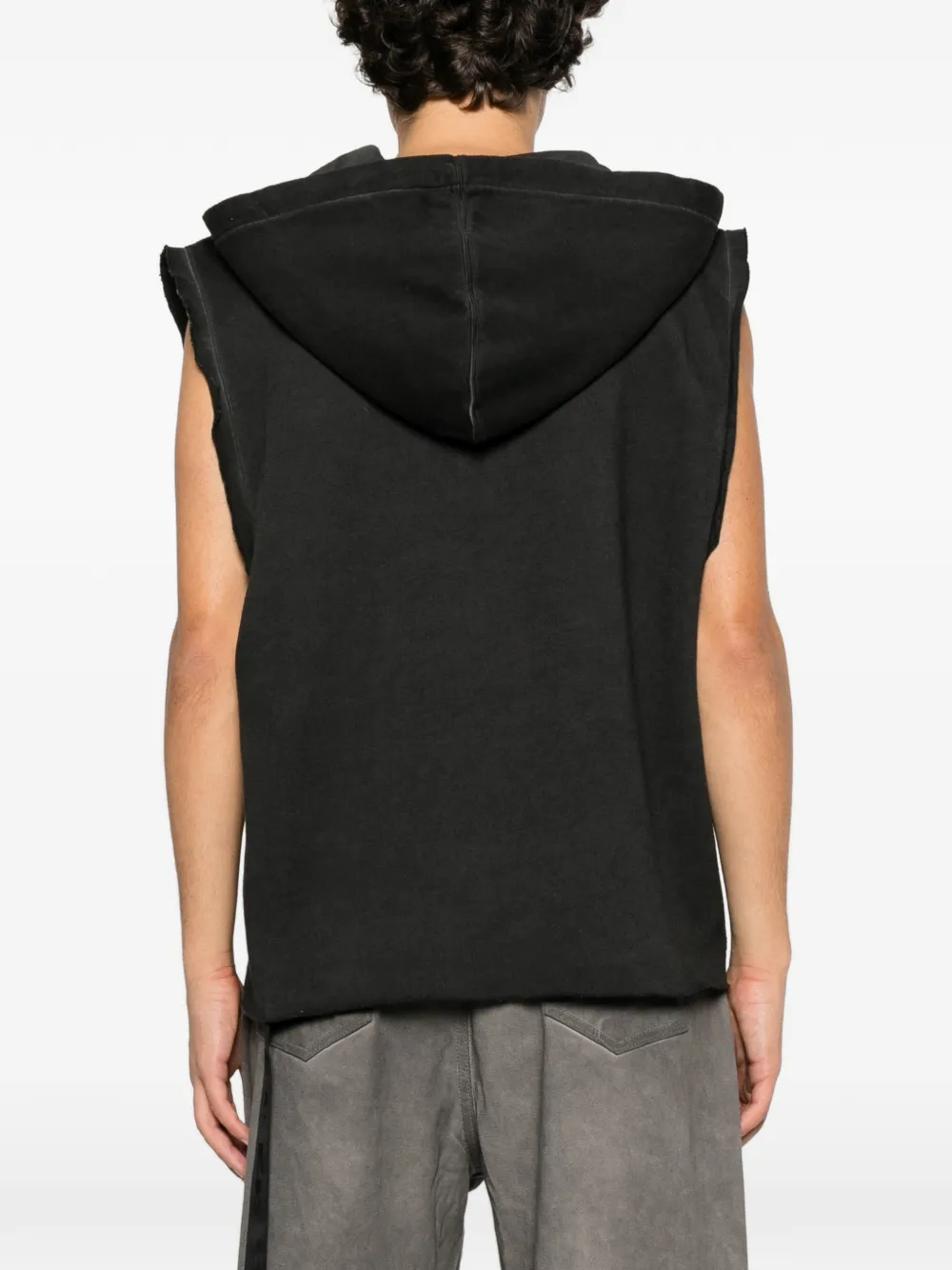 Rick Owens DRKSHDW hood tank top Zwart