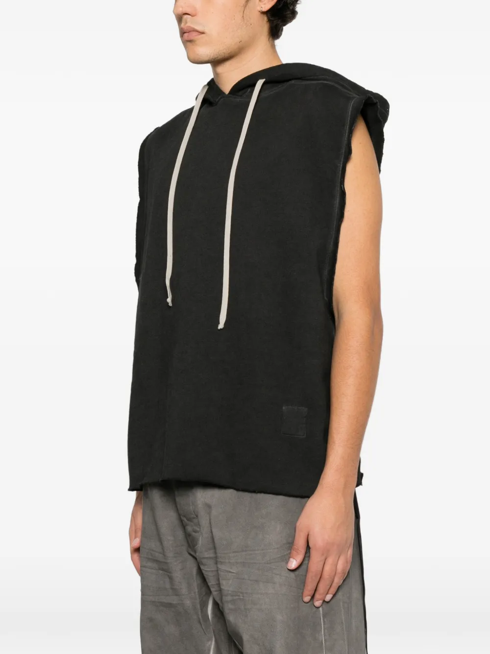 Rick Owens DRKSHDW hood tank top Zwart