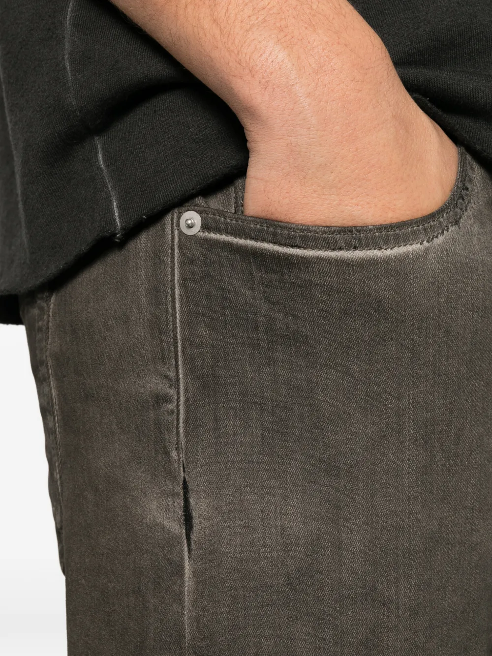 Rick Owens DRKSHDW distressed slim-fit jeans Grijs