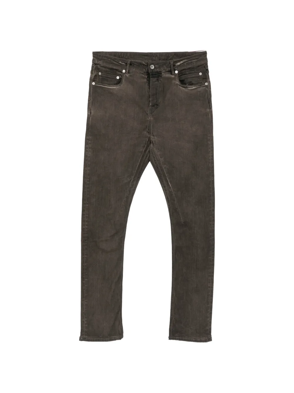 Rick Owens DRKSHDW distressed slim-fit jeans Grijs