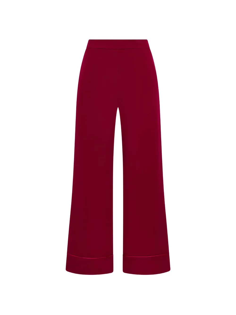 MALIPARMI piping-detail straight-leg trousers Rood
