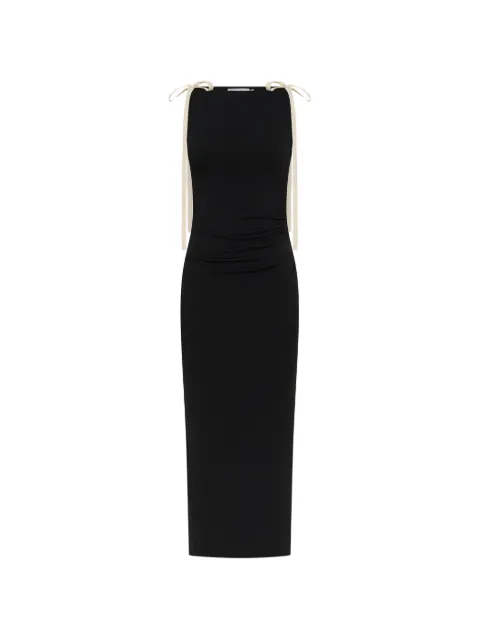 Anna Quan Testino tie-strap gathered midi dress