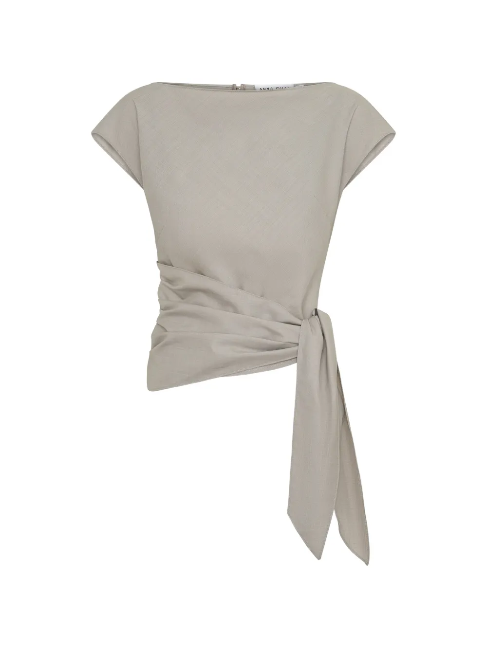 Anna Quan Ellis knotted-waist blouse - Grigio