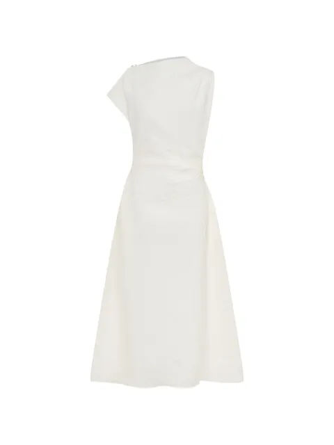 Anna Quan Charlie asymmetric ruched midi dress