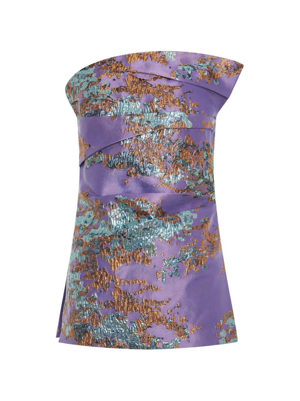Anna Quan strapless jacquard blouse - Purple