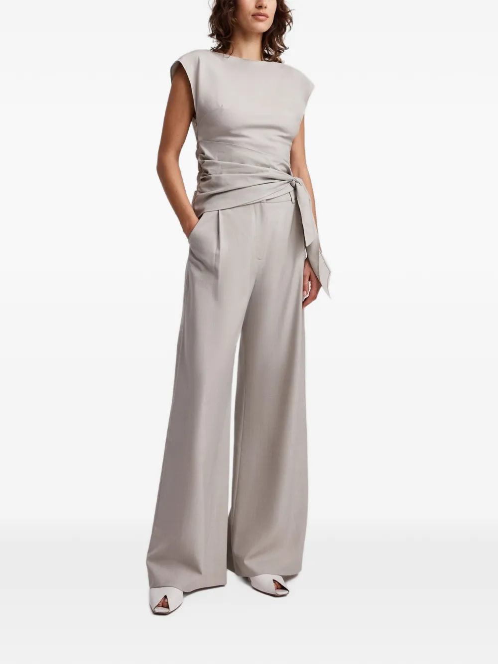 Anna Quan Weber pleated trousers Grijs