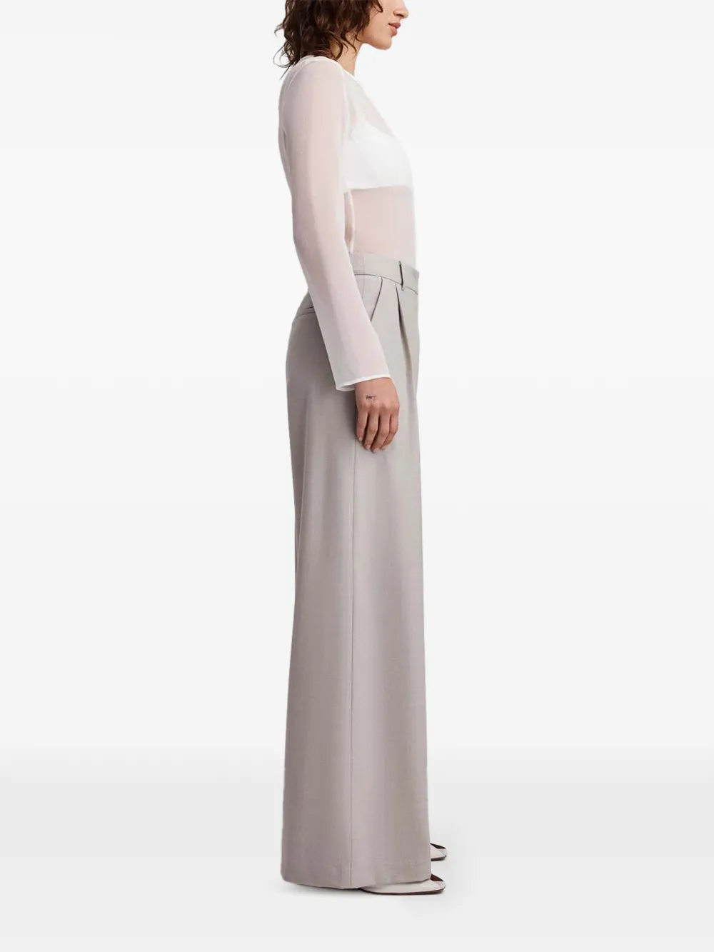 Anna Quan Weber pleated trousers Grijs