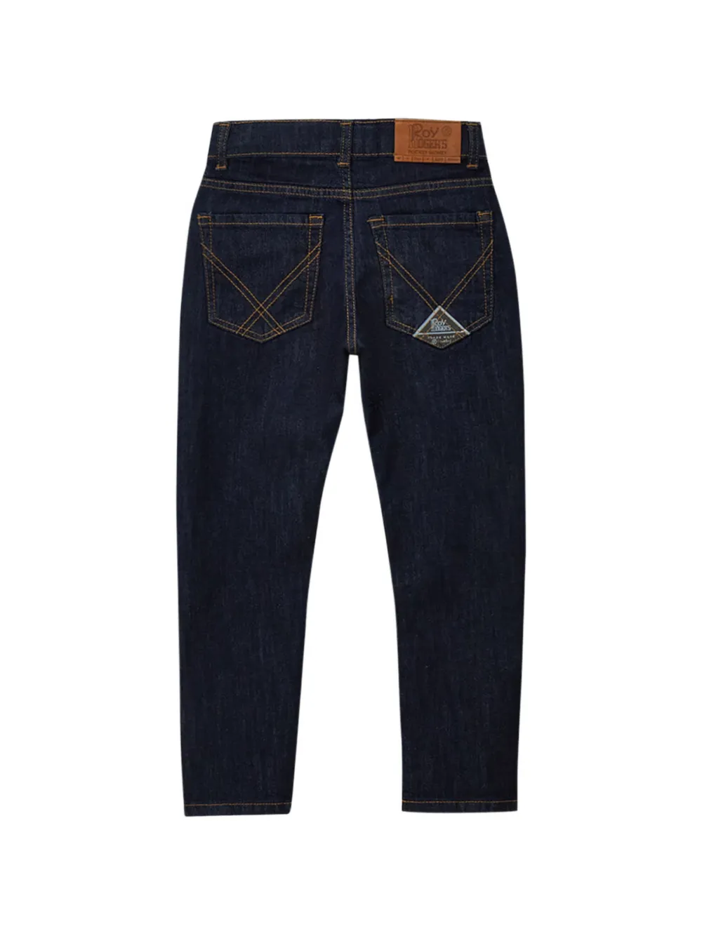 Roy Rogers Kids logo-patch straight-leg jeans Blauw