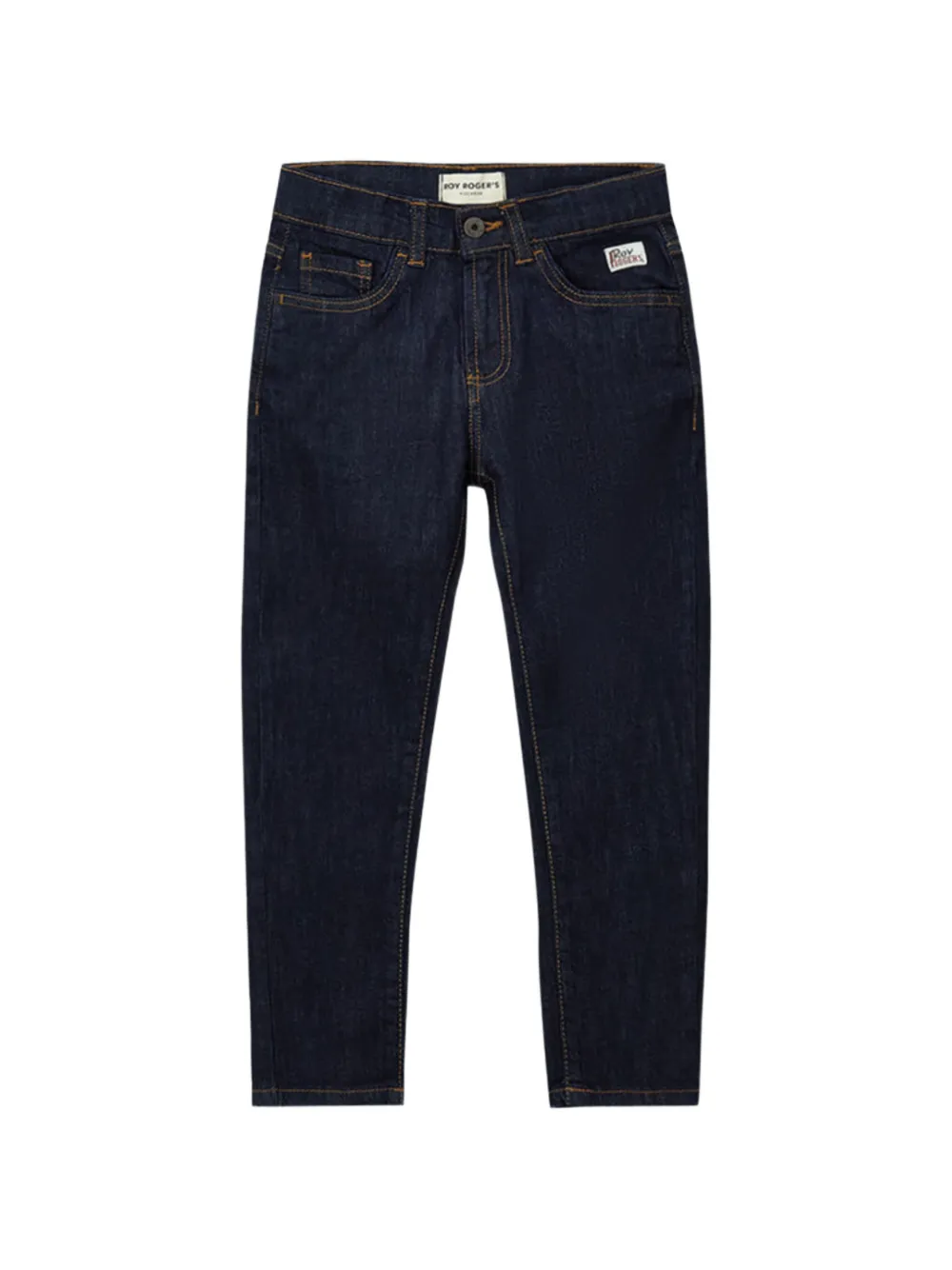 Roy Rogers Kids logo-patch straight-leg jeans Blauw