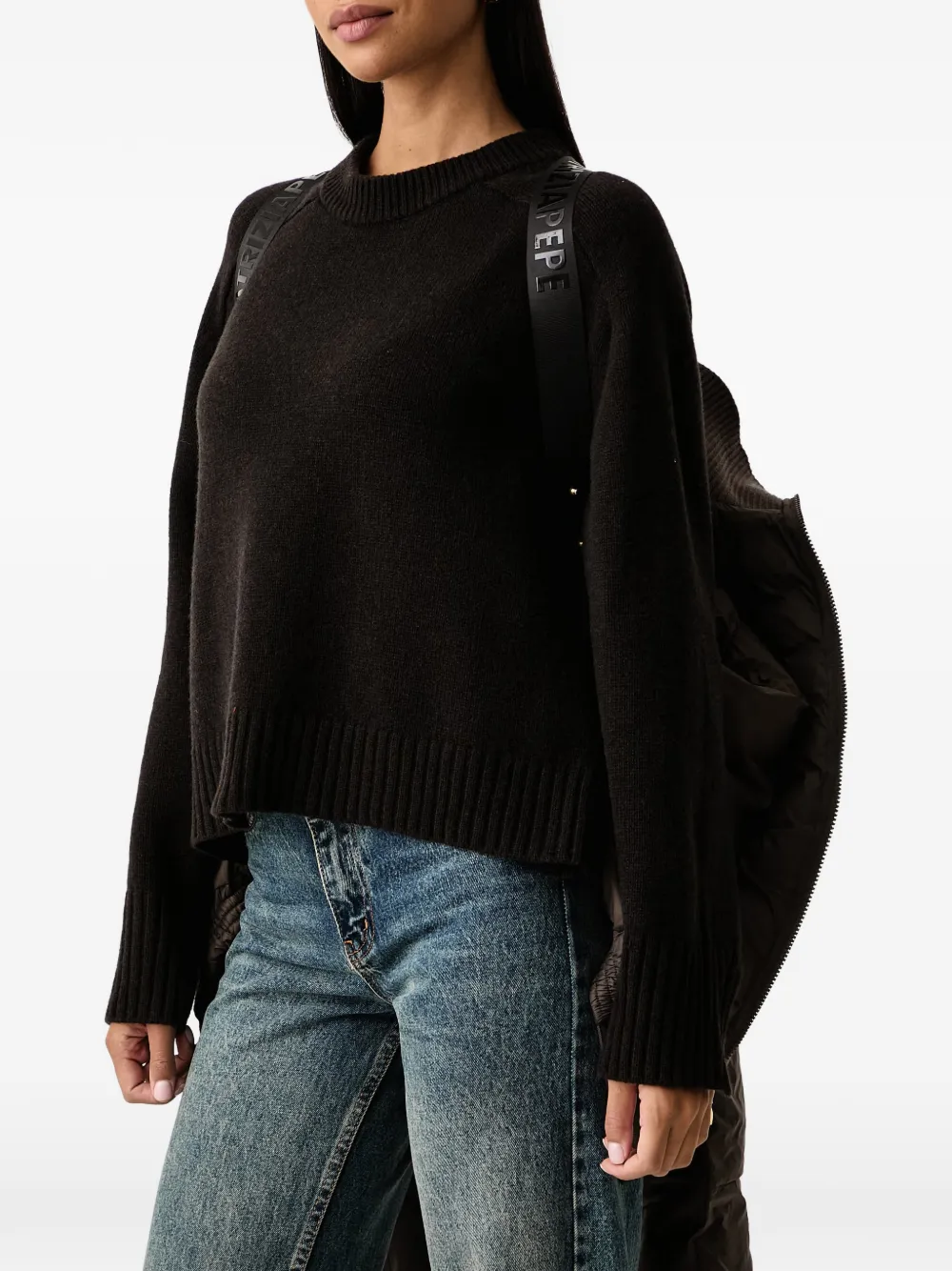 Patrizia Pepe double-breasted puffer jacket Bruin